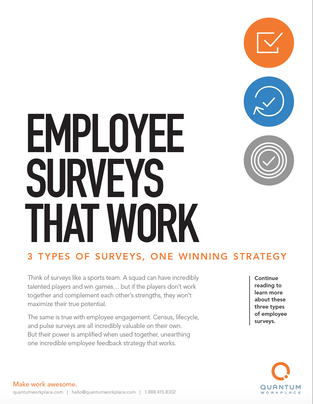 Employee Surveys That Work | 3 Surveys, 1 Winning Strategy